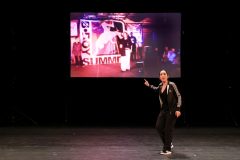 HIP HOP, EST-CE BIEN SERIEUX, Concept et choregraphie Severine Bidaud, Textes Marion Aubert et Severine Bidaud, Assistante choregraphie Jane Carole Bidaud, Aide mise en scene Delphine Lacouque, Regard complice Flore Taguiev, Creation lumieres Esteban Loirat, Mastering Editing son Xavier Bongrand, Montage video et creation musicale Severine Bidaud au Cirque Theatre de Elbeuf le 17 decembre 2022.
Avec : Cynthia Barbier, Severine Bidaud, Clement James, Blondy Mota Kisoka et Cault Nzelo 
(photo by Patrick Berger)