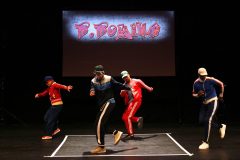 HIP HOP, EST-CE BIEN SERIEUX, Concept et choregraphie Severine Bidaud, Textes Marion Aubert et Severine Bidaud, Assistante choregraphie Jane Carole Bidaud, Aide mise en scene Delphine Lacouque, Regard complice Flore Taguiev, Creation lumieres Esteban Loirat, Mastering Editing son Xavier Bongrand, Montage video et creation musicale Severine Bidaud au Cirque Theatre de Elbeuf le 17 decembre 2022.
Avec : Cynthia Barbier, Severine Bidaud, Clement James, Blondy Mota Kisoka et Cault Nzelo 
(photo by Patrick Berger)